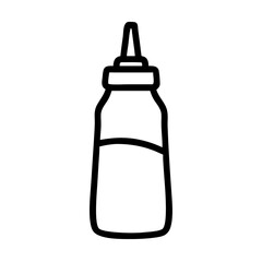 Squeeze Bottle Line Icon for Kitchen and Food Packaging