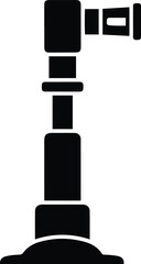 Vector nebulizer medical device equipment for asthma and breathing treatment silhouette illustration