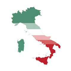 Obraz premium Illustrative Map of a Country with National Colors