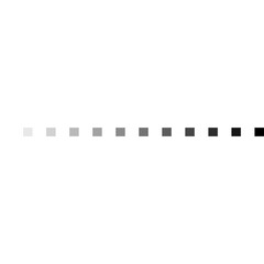 Digital Loading Bar Sequence With Gradual Darkening Squares On A Transparent Background Representing Progress And Waiting