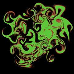 abstract floral background green slime