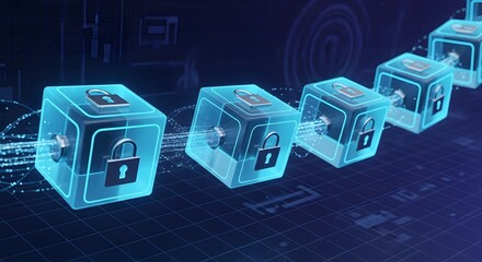 An Abstract 3D Visualization of Blockchain Technology