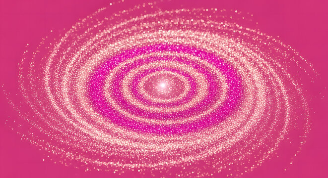 Vibrant pink spiral galaxy with sparkling light, perfect for cosmic designs, ethereal backgrounds, and captivating abstract art projects now - Powered by Adobe
