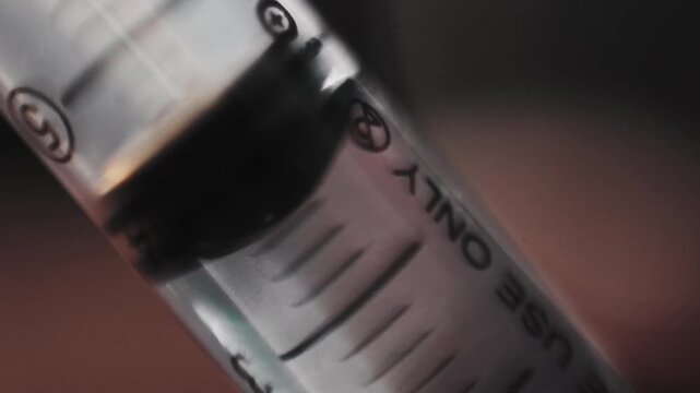 Healthcare Injection Syringe Macro Photography