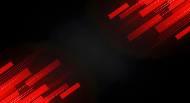 Modern red and black geometric background with abstract lines and shapes - Powered by Adobe