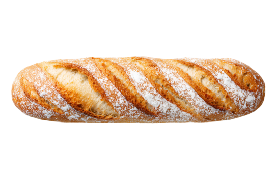 loaf of bread isolated on white