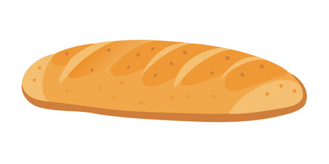 Freshly baked artisan bread loaf with scoring vector