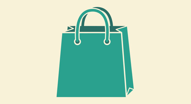 Green Shopping Bag Icon for Retail and E-commerce.