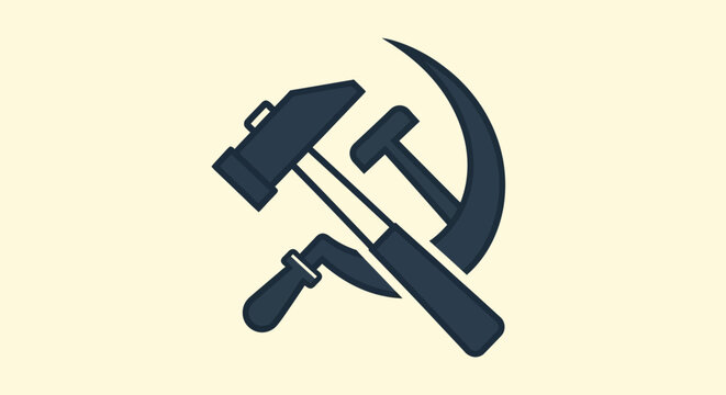 Hammer and Sickle Symbol of Communism and Socialism.