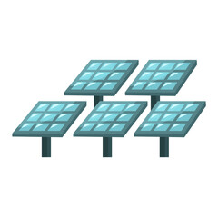 Solar array icon, solar panels vector icon illustration, solar energy system icon, renewable power concept, eco friendly energy, sustainable energy source, green technology clip art, clean power 