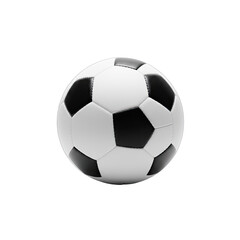 Classic Black and White Soccer Ball Isolated on Transparent Background Ready for Action