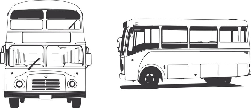 bus isolated on white background