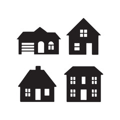 Fototapeta premium Architecture house and home building icon set vector illustration