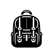 School Bag Vector Illustration, Modern Student Backpack Design