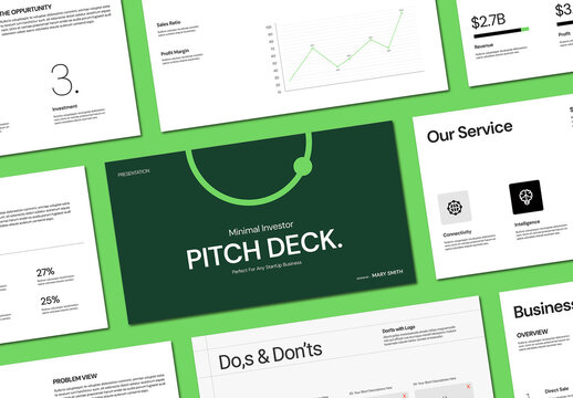 Investor Pitch Deck Presentation Template Layout
