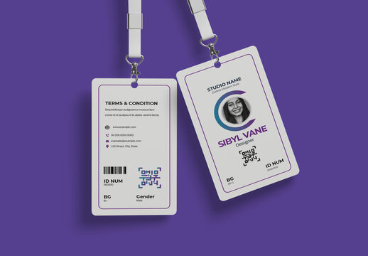 Modern And Clean Set Up Id Card Design Template