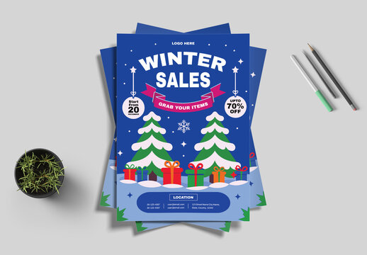 Winter Sales Flyer Design