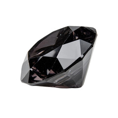 Dark gem. Many facets reflect light against black