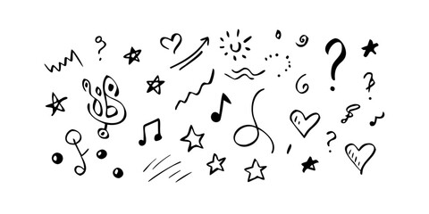 Hand drawn black doodle comic style dog with bone vector