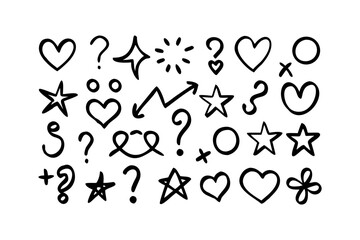 Black Hand Drawn Outline of a Person Waving gesture