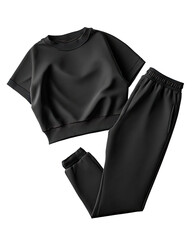 Dark athletic wear set top & joggers