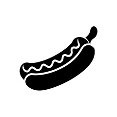 A hotdog with sauce on transparent background