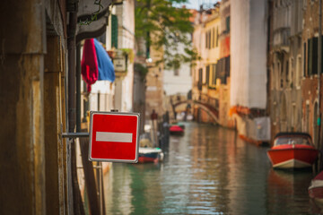 Beautiful historic canals in Venice