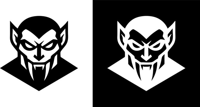 Logo Creepy Vampire Icon A Bold Vector Graphic for Halloween