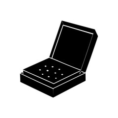 Open box with dots on transparent background