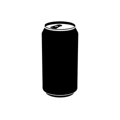 A black soda can on transparent background