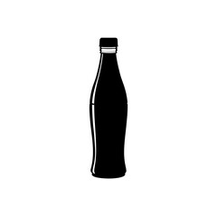 Glass bottle icon on transparent background
