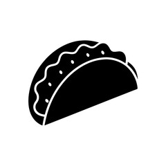 Isolated tasty taco on transparent background