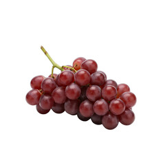 Fototapeta premium Vibrant Bunch of Ripe Red Grapes Isolated on a Transparent Background Ideal for Culinary or Health Content