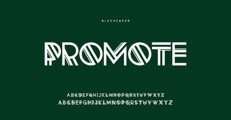 Modern Bold Font. Regular Italic Number Typography urban style alphabet fonts for fashion, sport, technology, digital, movie, logo design, vector illustration.