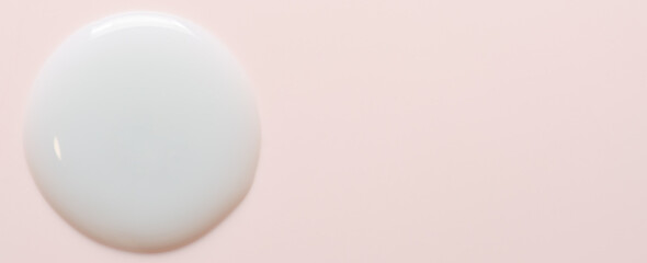 White cosmetic product. Face serum or cleanser gel or body moisturizing gel.