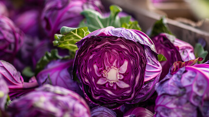 Obraz premium Purple Cabbage: The Nutrient-Dense Superfood Redefining Healthy Eating – Packed with Antioxidants, Vitamins, and Versatility for Salads, Slaws, Juices, and Beyond