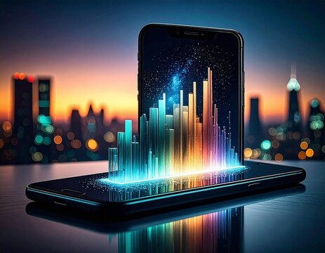 mobile phone with graph, business graph on smartphone, mobile phone and graph, business graph with arrow,
hand holding smart phone with chart, business graph, business graph on the screen