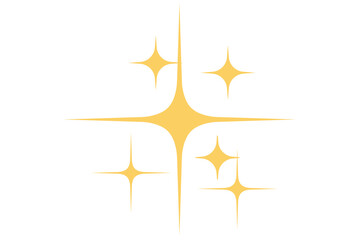 Obraz premium Radiant golden sparkles and twinkling starbursts, an illustration symbolizing brilliance, pristine cleanliness, and magical enchantment, ideal for any visual design