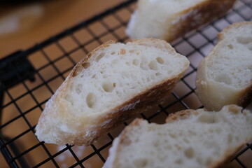 homemade baguette French food close up
