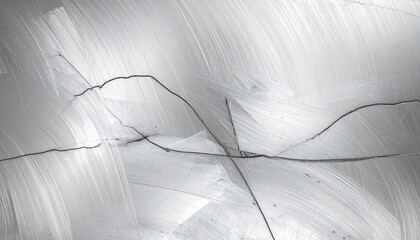 Abstract silver metal texture with scratches and cracks, brushed aluminum surface background, industrial design element