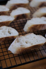 homemade baguette French food close up