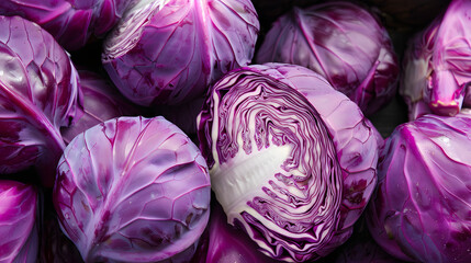 Obraz premium Purple Cabbage: The Nutrient-Dense Superfood Redefining Healthy Eating – Packed with Antioxidants, Vitamins, and Versatility for Salads, Slaws, Juices, and Beyond