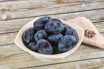 Fresh raw sweet juicy plum