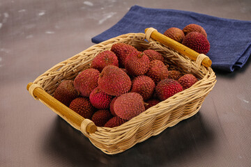 Sweet juicy tropical fruit lychee