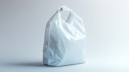 A crumpled white plastic bag with a hole in the center