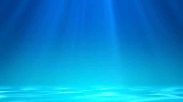 Sun rays filter into deep blue water, creating a serene underwater scene