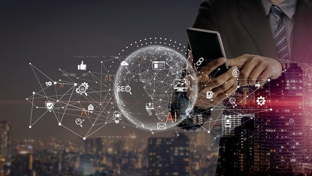 Global AI network showing connection between AI, global, and network elements across the digital world and data infrastructure Marrow