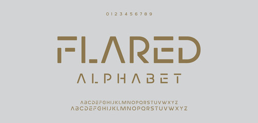 Design Modern abstract digital alphabet font. Minimal technology typography, Creative urban sport fashion futuristic font and with numbers. vector illustration.