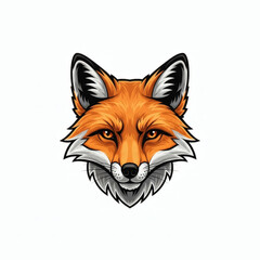 Obraz premium Foxy Illustration of a Clever Fox Face with Fiery Orange Fur and Sharp Eyes