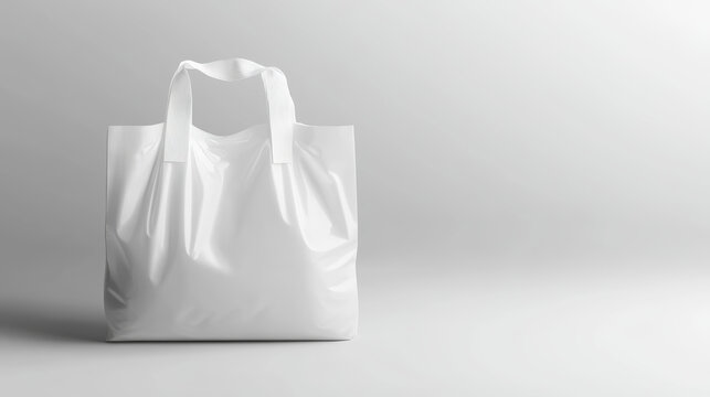 A crumpled white plastic bag with a hole in the center - Powered by Adobe
